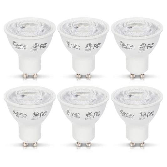 Simba Lighting LED GU10 5W ETL Listed Twist-N-Lock Bipin Base 5000K, 6 Pack