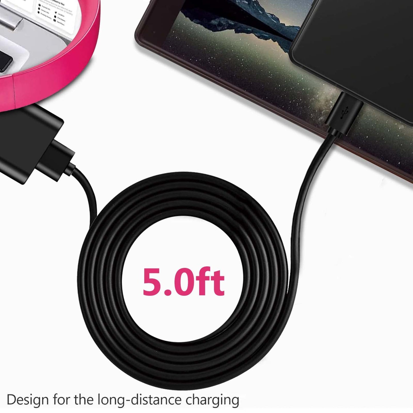 9W Charger 5FT USB-C Cable Cord Wire for All-New Kindle Scribe, Kindle Paperwhite Signature Edition 32G 8G & Paperwhite 11th 12th 13th Generation or