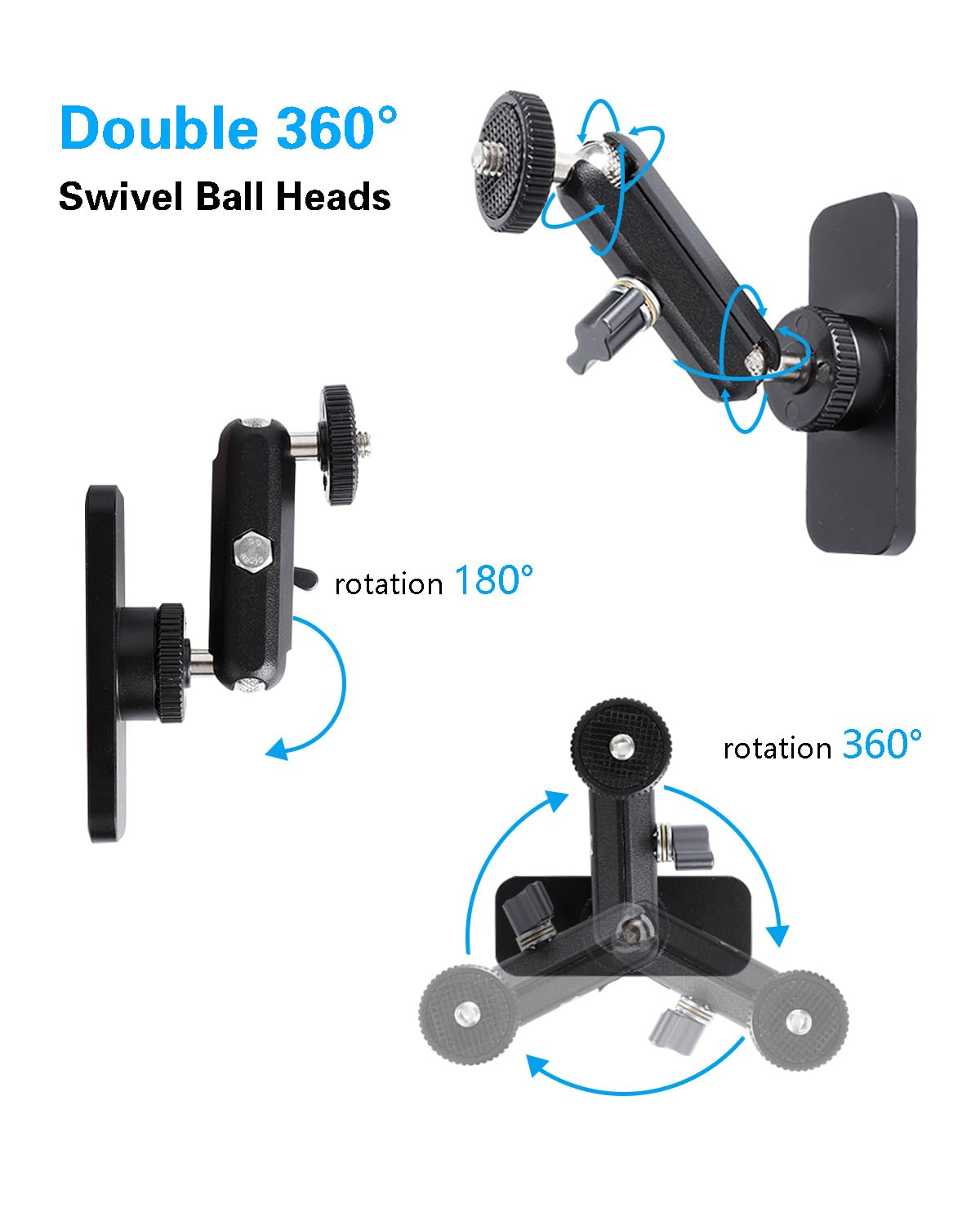 Leenconghui Gym Magnetic Phone Holder ?360 Degree Adjustable Fitness Phone Stand for Smartphones 4.7 to 7 Inches ?Super Magnetic Base Perfect