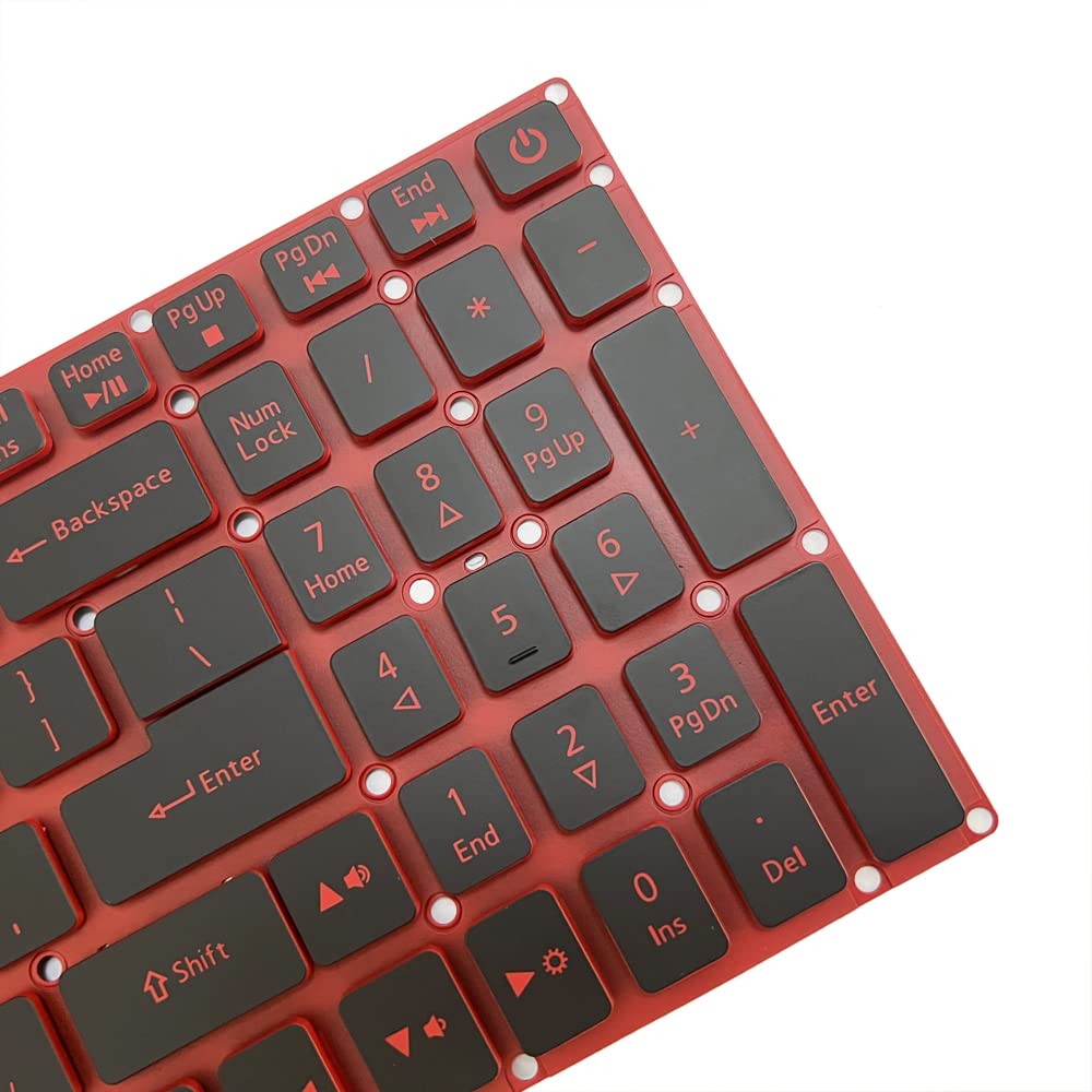 GinTai Laptop US Keyboard Red Lettering with Backlit Replacement for Acer Nitro 5 AN515-31 AN515-41 AN515-42 AN515-51 AN515-52 AN515-53 AN515-53-55G9