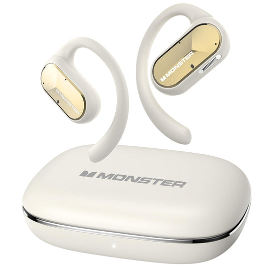 Monster Open Ear AC312 Headphones, Bluetooth 5.4, Wireless Earbuds with ENC Noise-Cancelling Mic, Immersive Stereo Sound by 16mm Large Drivers, Clear…
