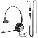 EMAIKER Cisco Landline Phone Headset One Ear Office Wired Telephone Headset with RJ9 Jack Works for Cisco CP-7841 7931G 7940 7941G 7942G 7945G 7960