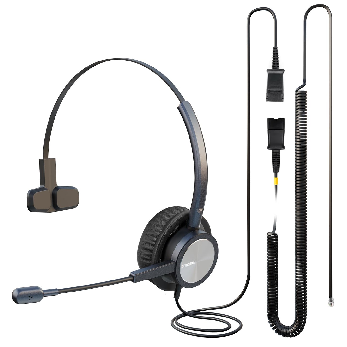 EMAIKER Cisco Landline Phone Headset One Ear Office Wired Telephone Headset with RJ9 Jack Works for Cisco CP-7841 7931G 7940 7941G 7942G 7945G 7960