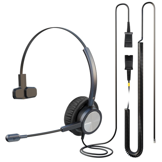 EMAIKER Cisco Landline Phone Headset One Ear Office Wired Telephone Headset with RJ9 Jack Works for Cisco CP-7841 7931G 7940 7941G 7942G 7945G 7960