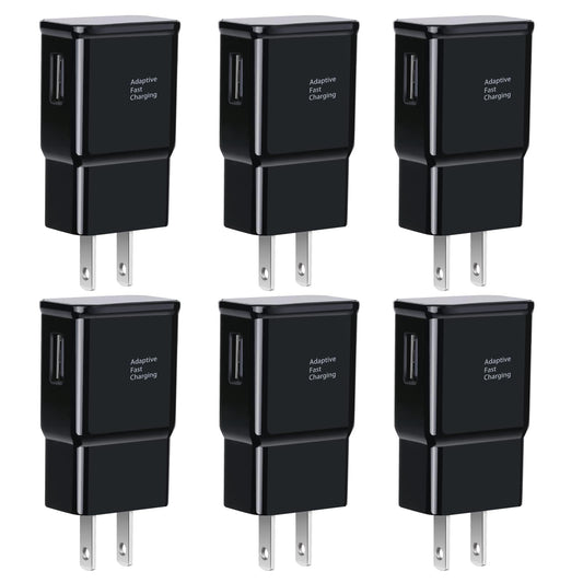 6-Pack USB Charger Fast Charging Block, Android Phone Rapid USB Wall Charger Compatible with Samsung Galaxy S21/S20/S10/S10e/S10 Plus/S9/S9 Plus/S8/S8
