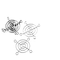 bnafes Fan Grill Axial Cooling Fan Finger Guard Grill Metal Wire 50mm AC DC Computer CPU 5Pcs