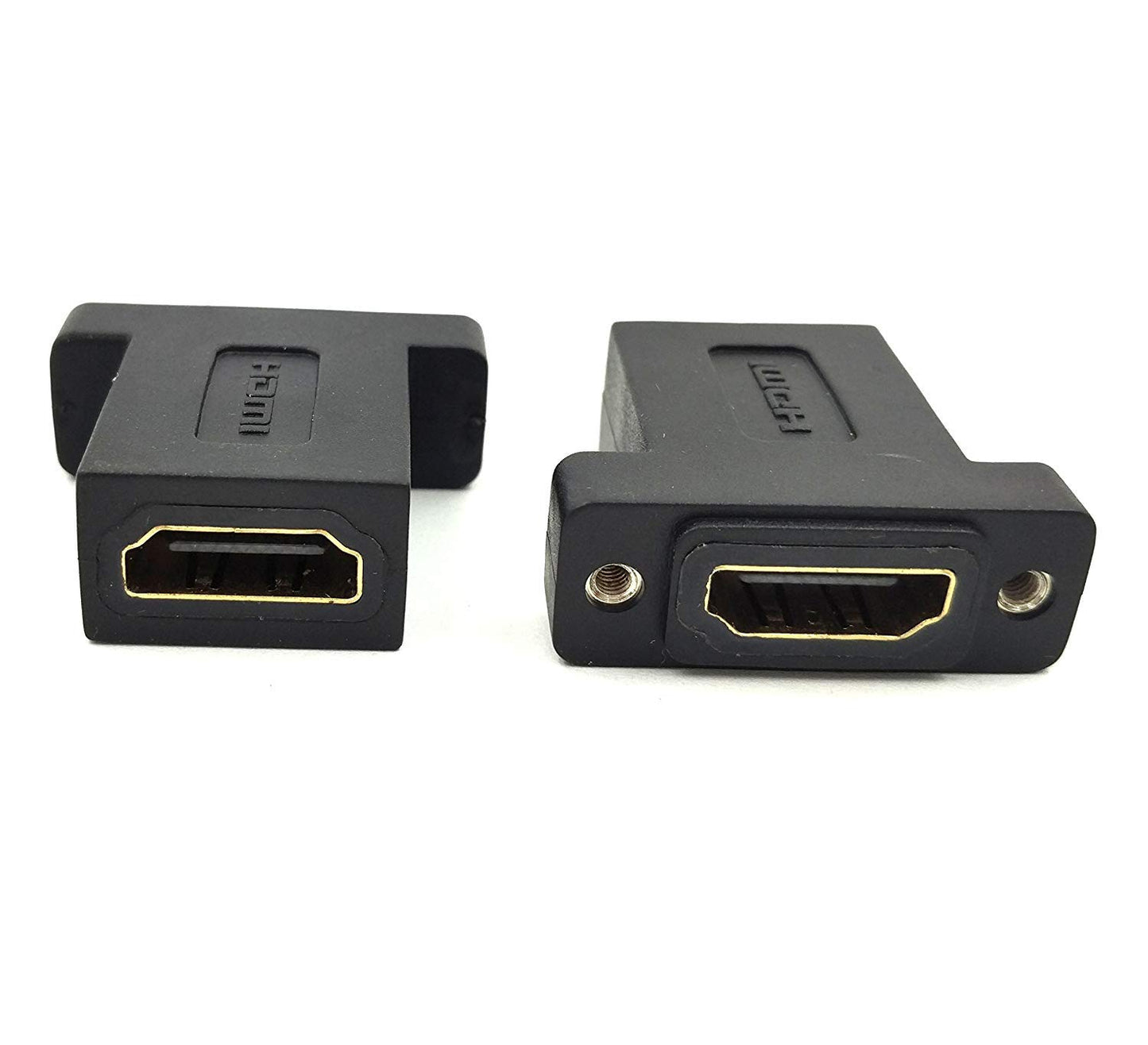 Haokiang HDMI Coupler Adapter, (2-Pack) HDMI Female to Female Insert Keystone Panels Wall Plate Connectors Coupler Adapter (Black HDMI F/F)