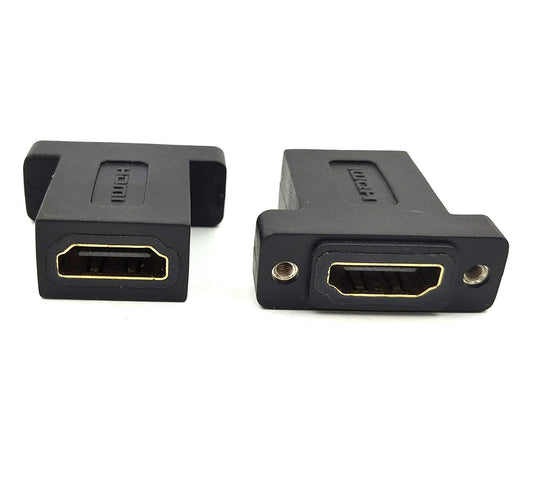 Haokiang HDMI Coupler Adapter, (2-Pack) HDMI Female to Female Insert Keystone Panels Wall Plate Connectors Coupler Adapter (Black HDMI F/F)