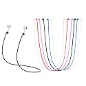 MOTANAR AirPods Straps, Soft Silicone Sport Earphones Anti-Lost Strap, Colorful Wire Cable Connector for Apple Airpods Wireless Bluetooth Earphones