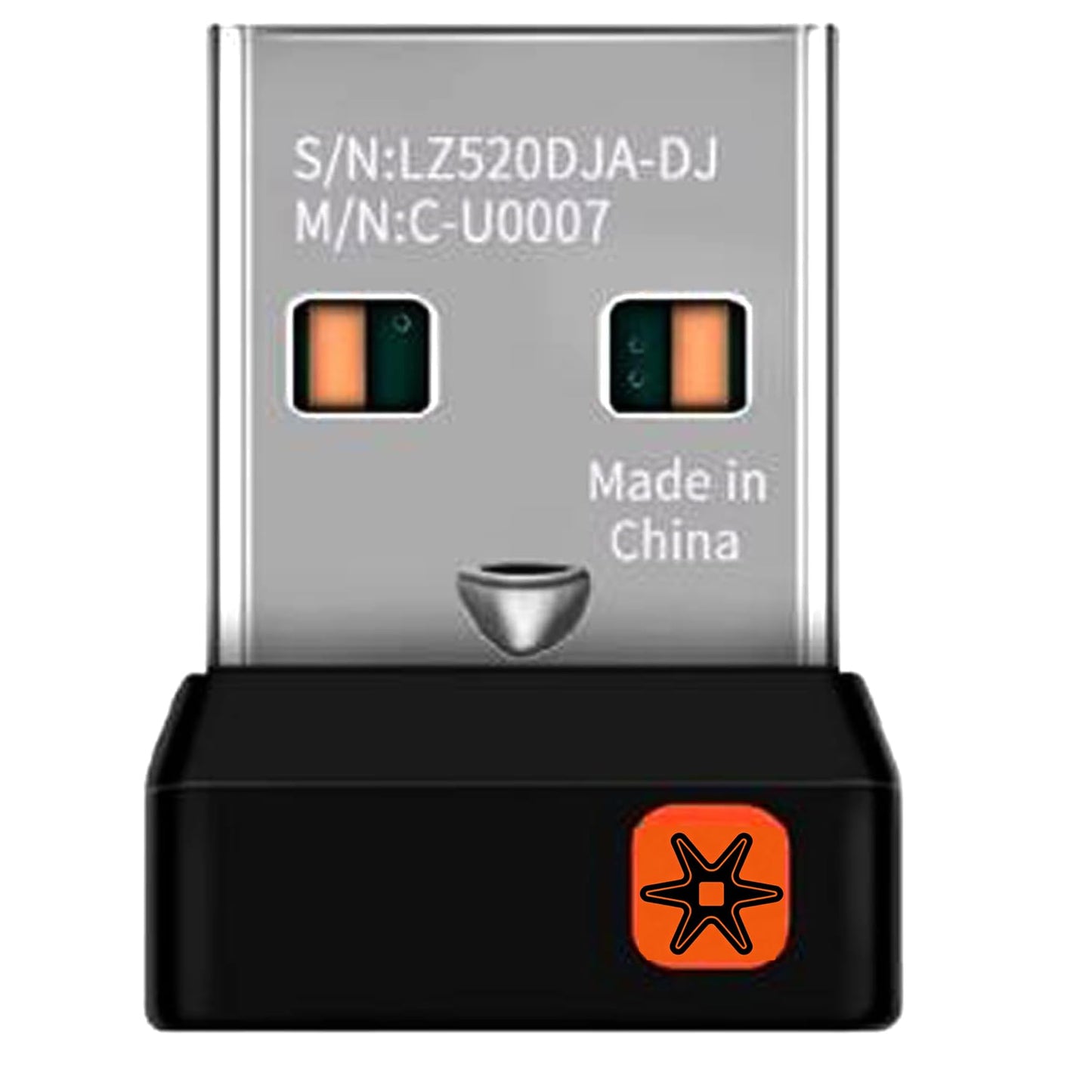 C-U0008 Unifying Receiver for Mouse and Keyboard Works with Any Logitech Product that Display The Unifying Logo (Orange Star, Connects up to 6
