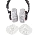 100Pcs White Non-Woven Sanitary Headphone Ear Cover, Disposable Super Stretch Covers Washable for Most On Ear Headphones with 10~12cm Earpads (XL