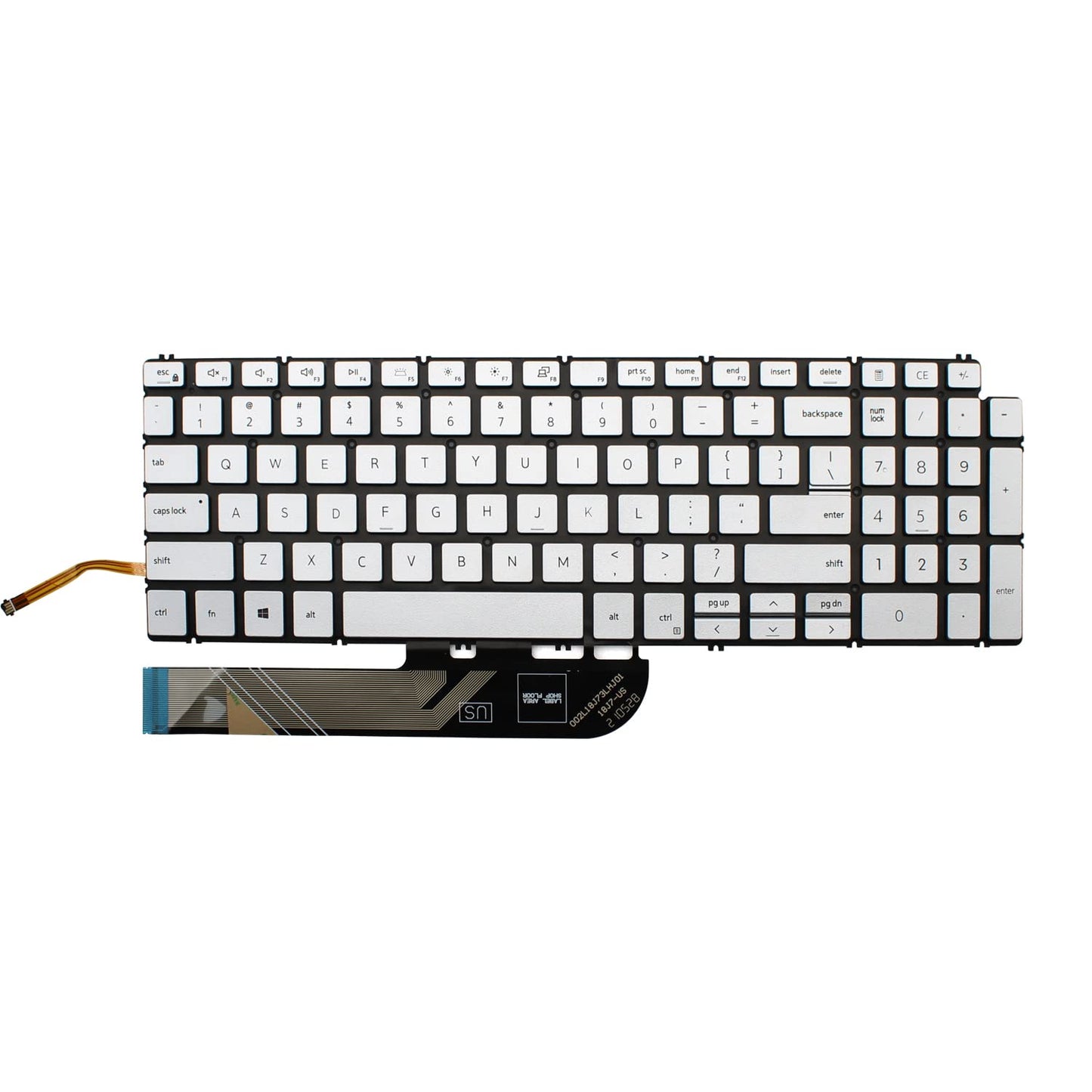 PAEBAI+ Replacement Laptop Keyboard Backlight for Dell inspiron 15 3501 3502 3505 5501 5502 5508 5584 5590 5593 5594 5598, inspiron 15 7500 7501 7590