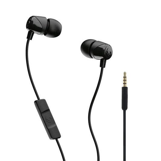Skullcandy Jib Wired Earbuds with 3.5mm AUX Plug, Noise Isolating Fit, In-Line Microphone Call and Track Control, Convenient for Travel - Black