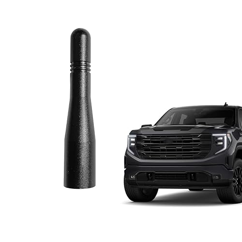 for GM Truck Short Antenna Fit for GMC Sierra and Chevy Silverado All Models | Black 3 inches Short Replacement Antennase | for Sierra Silverado Truck