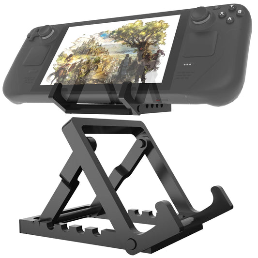 ?Upgraded? Stand Dock Compatible with Steam Deck, Switch/OLED/Lite, Logitech G Cloud, Five Angle Adjustable Non Slip Desktop Stand Base for Stean