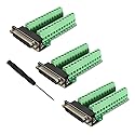 Twinkle Bay DB25 Breakout Female Connector D-sub Breakout 25 Pin Connector with Nut (Pack of 3)