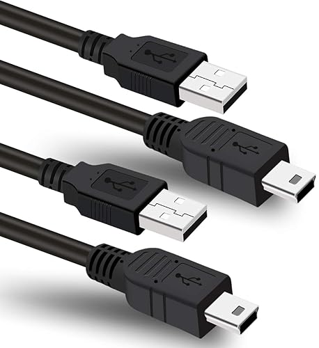 2 Pack 6ft USB Charger Power Cord for Garmin GPS Navigator Nuvi 57 52lm 55lmt 57lm 67lm 2557lmt 2589lmt 2599lmthd 2639lmt 2689lmt 40lm 255w 200 57LM