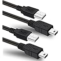 2 Pack 6ft USB Charger Power Cord for Garmin GPS Navigator Nuvi 57 52lm 55lmt 57lm 67lm 2557lmt 2589lmt 2599lmthd 2639lmt 2689lmt 40lm 255w 200 57LM