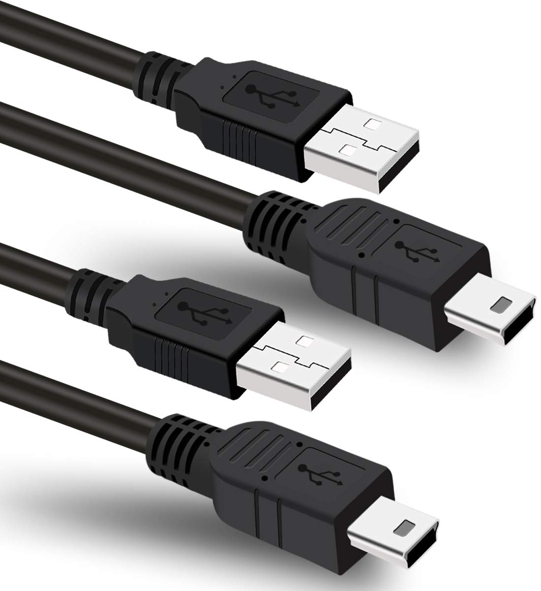 2 Pack 6ft USB Charger Power Cord for Garmin GPS Navigator Nuvi 57 52lm 55lmt 57lm 67lm 2557lmt 2589lmt 2599lmthd 2639lmt 2689lmt 40lm 255w 200 57LM
