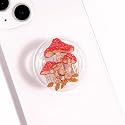 Mushroom Phone Grip, Cute Little Mushroom, Rare Mushroom, Mushroom Lover, Transparent Resin Folding Elastic Cell Phone Holder for Kindle e-Readers