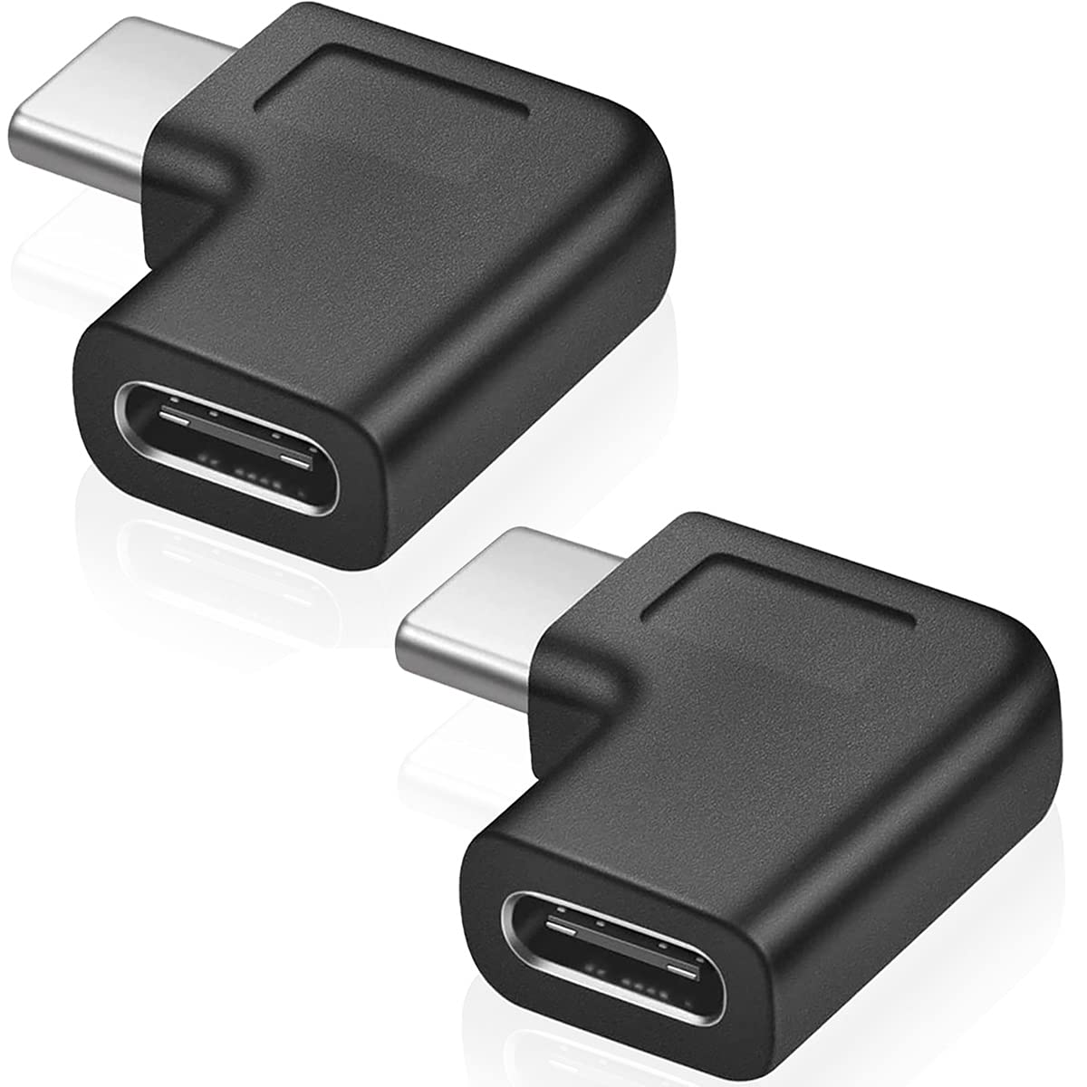 URWOOW USB C Right Angle Adapter,90 Degree USB C to USB Type-C Male to Female Adapter Convertor Extension, for Laptop & Tablet & Mobile Phone (2…