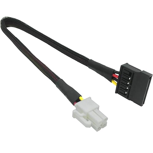 COMeap (3-Pack SATA Power Cable for Lenovo Motherboard, ATX 4 Pin to SATA Hard Drive HDD Power Adapter Extension 12-inch(30cm)