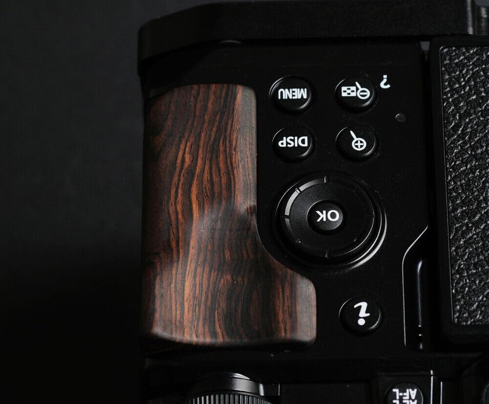 Wood Wooden Thumb Up Grip Sticker Finger Handle for ZF Camera (Ebony)