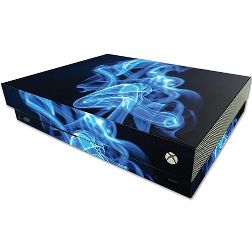 MightySkins Skin Compatible with Microsoft One X Console Only - Blue Flames | Protective, Durable, and Unique Vinyl Decal wrap Cover | Easy to Apply