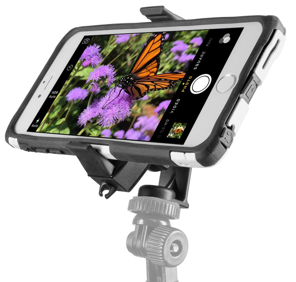 ARKON Mounts Tripod Adapter with Phone Holder for iPhone XS Max XS XR X 8 Galaxy S10 S9 Note 9 8