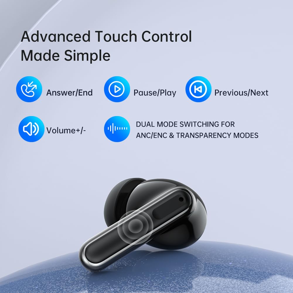 Helm True Wireless 5+ Headphones/Earbuds Upgraded with Advanced Noise Cancelling, True HiFi Sound & Deep Bass, Secure Fit, Sport Sweatproof IPX5…