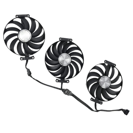 inRobert 95MM T129215SU 12V 0.5A 7Pin Graphics Card Fan for ASUS ROG Strix RX 6700XT 6800 RTX 3070 3080 3090 Gaming Video Card (Full Set Fan)