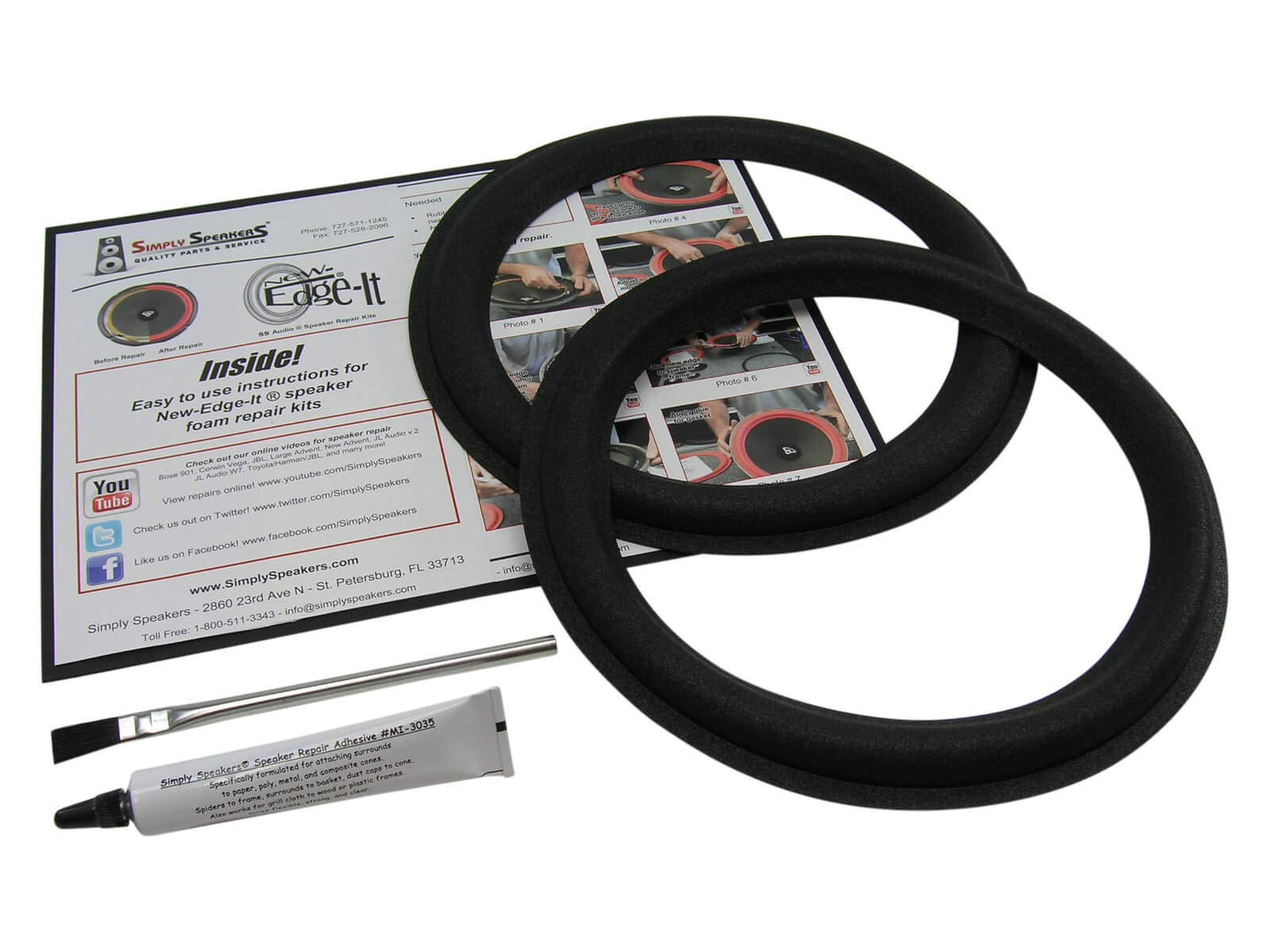 Boston Acoustics 10 Inch Square Frame Woofer Repair Kit FSK-1028 (Pair)
