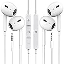 【2 Pack】Wired Earbuds, 3.5mm Headphones Wired, 3.5mm Jack in Ear Headphones with Microphone & Volume Control, Compatible with iPhone, iPad, iPod…