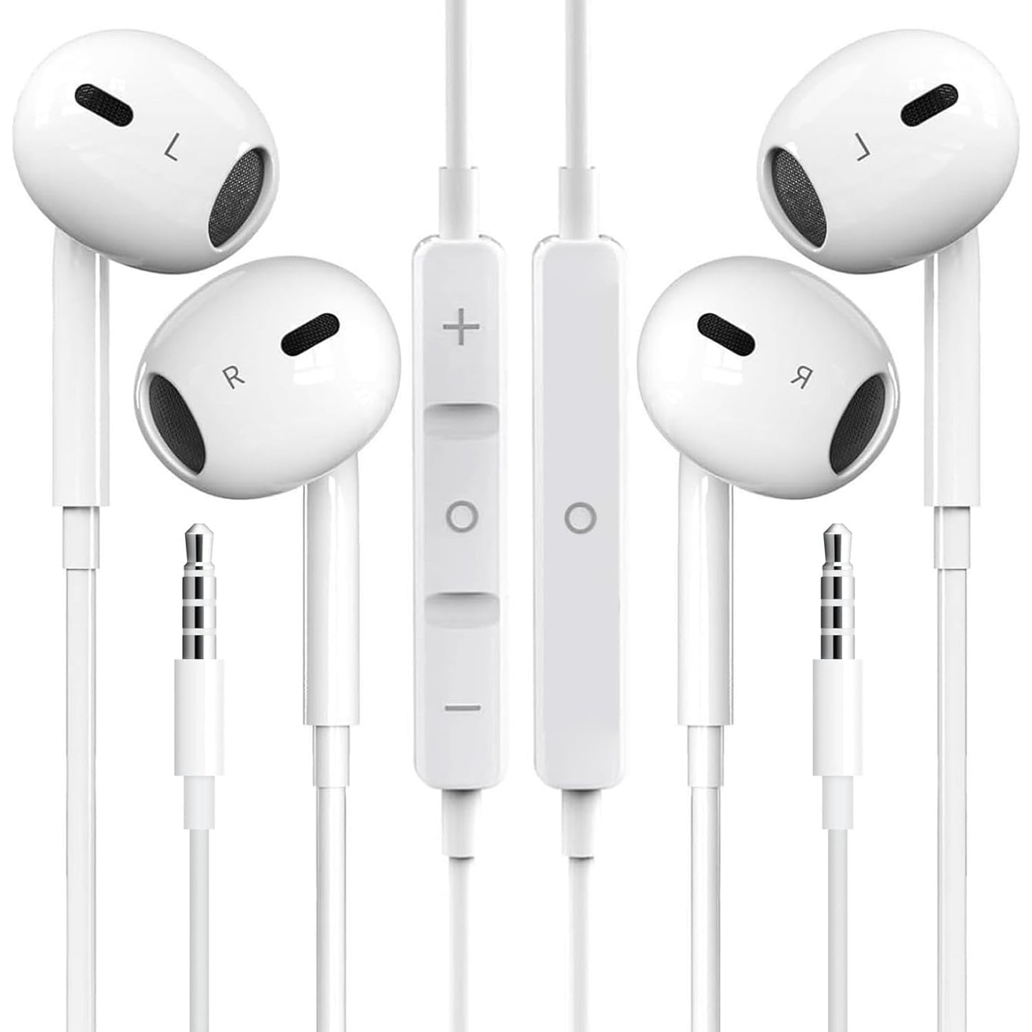 【2 Pack】Wired Earbuds, 3.5mm Headphones Wired, 3.5mm Jack in Ear Headphones with Microphone & Volume Control, Compatible with iPhone, iPad, iPod…