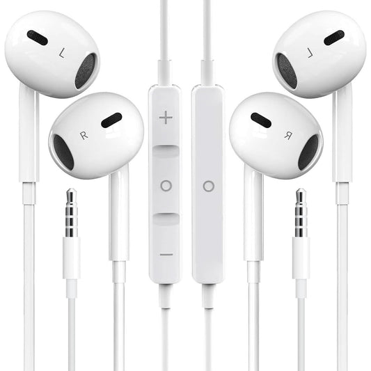 【2 Pack】Wired Earbuds, 3.5mm Headphones Wired, 3.5mm Jack in Ear Headphones with Microphone & Volume Control, Compatible with iPhone, iPad, iPod…