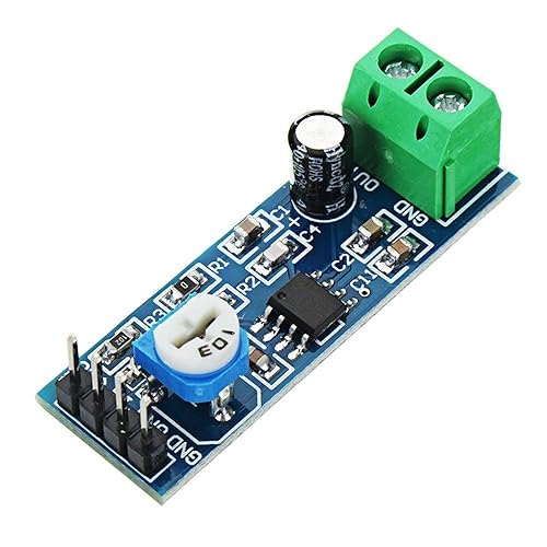 Ardest 200 Times Gain LM386 Audio Amplifier Amplitude Module Board with Adjustable Resistance Control Potentiometer for Arduino Raspberry Pi or