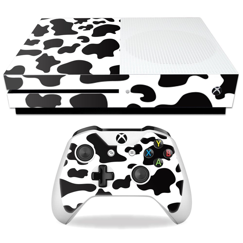 MightySkins Skin Compatible with Microsoft Xbox One S - Cow Print | Protective, Durable, and Unique Vinyl Decal wrap Cover | Easy to Apply, Remove