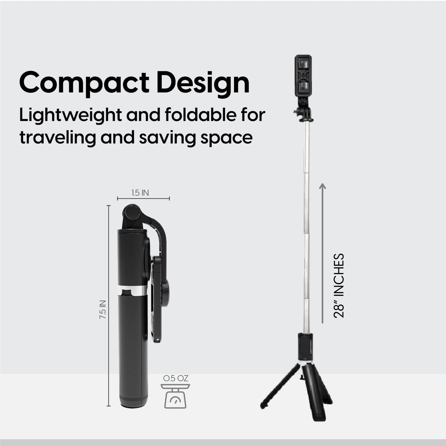 TalkWorks Selfie Stick, Remote & Tripod Set Compatible w/iPhone 15/15 Pro/15 Pro Max, 14/14 Plus/14 Pro/14 Pro Max, 13/13 Mini/Pro/Max for Streaming