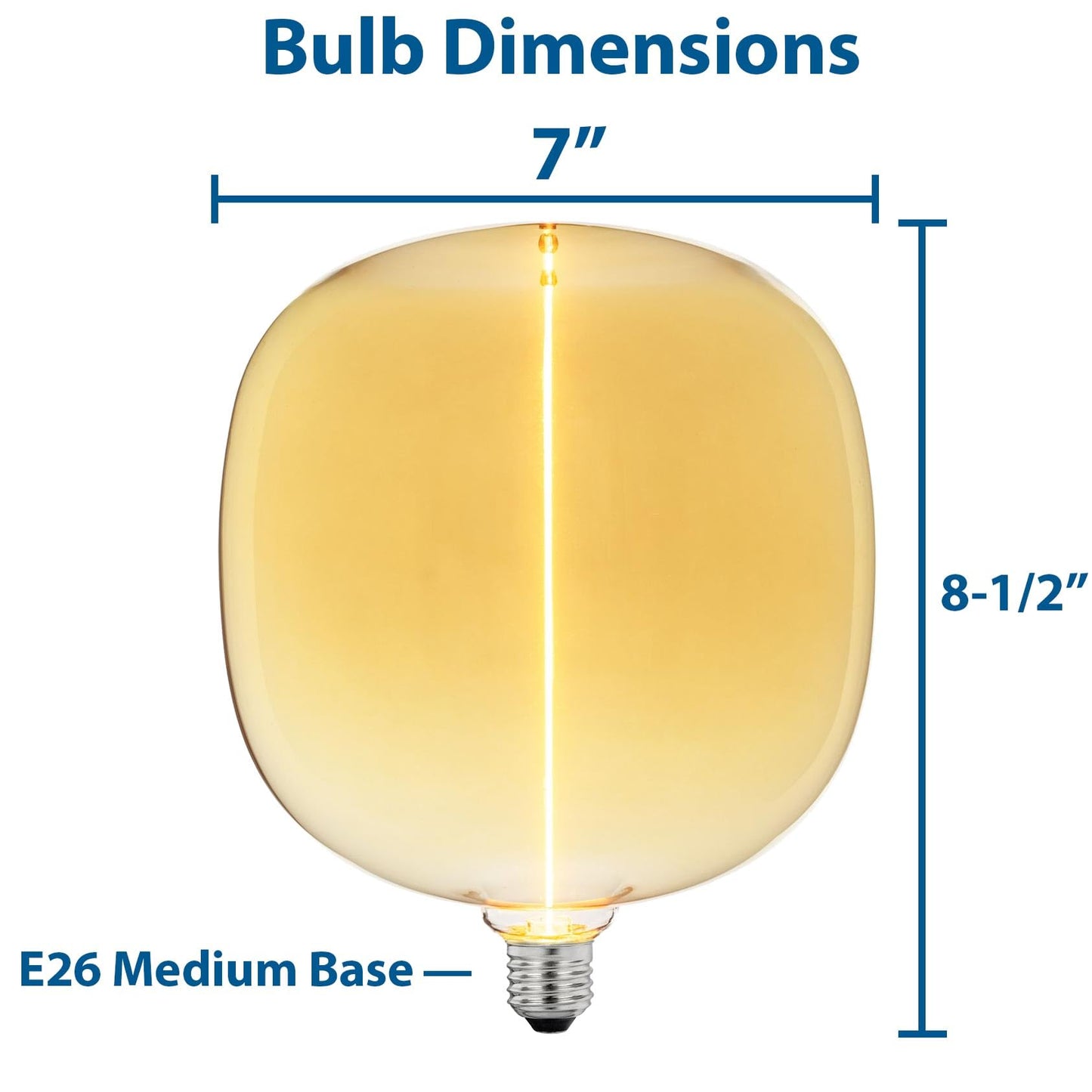 Novelty Lights Large Globe Pendant Light Bulb, Magnetic LED Flex Filament