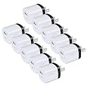 USB Wall Plug, 10Pack 1A/5V Single Port USB Wall Charger Power Adapter Charging Block Cube Brick Box for iPhone 17 16 15 14 13 12 Pro Max/XS,Samsung