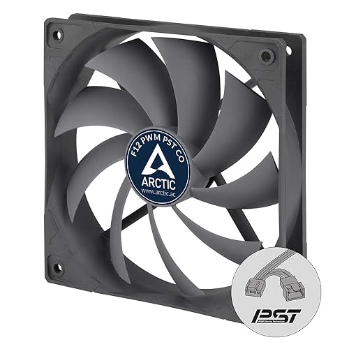 ARCTIC F12 PWM PST CO - 120 mm Case Fan with PWM Sharing Technology (PST), Dual Ball Bearing for Continuous Operation, Computer, Fan Speed: 230-1350
