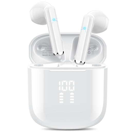 OYIB Wireless Earbuds, Bluetooth 5.3 Headphones with 4-Mics ENC Clear Call, Bluetooth Earbuds Touch Control 25Hour Stereo Sound with LED Power
