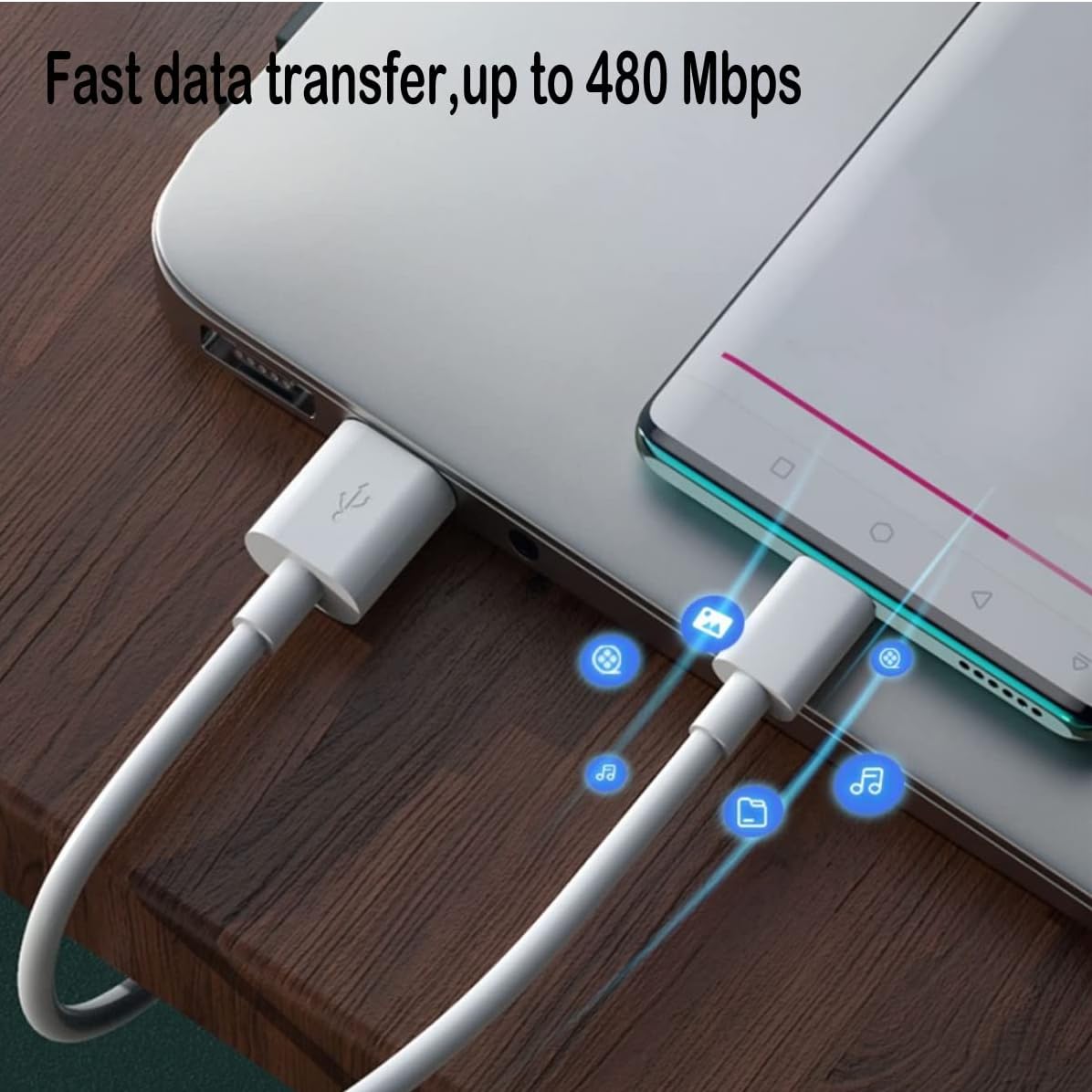 Turbo Charge Cable for Xiaomi. USB Cable 6A Fast Charging 120W Max, USB C Cable Data Transfer 480 Mbps for Android. USB C Cable 67W 6A for Mi 11