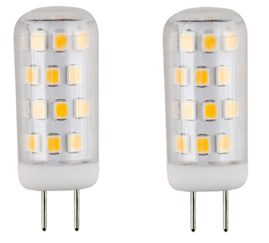 CBconcept UL Listed, G8 LED Light Bulb (Standard 37mm Length), 2 Pack, 3 Watt, 310 Lumen, Not Dimmable, Pure White 6000K, 360 degree Beam Angle, 35W