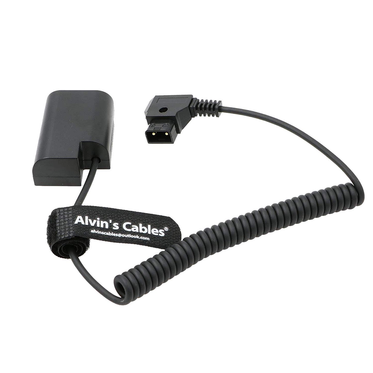 Alvin's Cables D-Tap to DMW DCC12 DC Coupler Coiled Cable DMW-BLF19 Dummy Battery Adapter for Panasonic DMC GH3 GH4 GH5 GH5s Camera