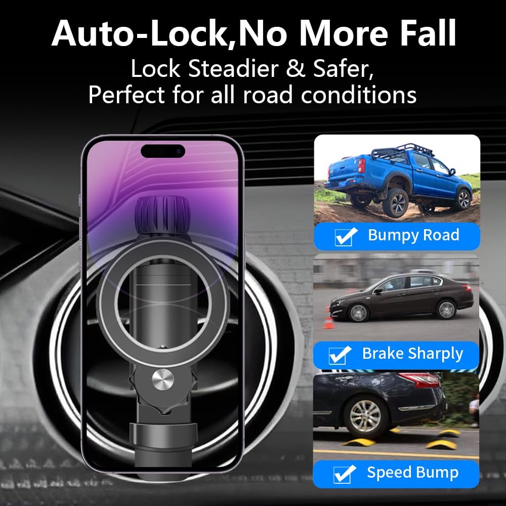 Car Magnetic Phone Holder Mount for Ford Mustang 2005-2023 (Not for Mach E)?F-150 2004-2014?F-250 2008-2016?F-350 2008-2016?Expedition 2003-2017