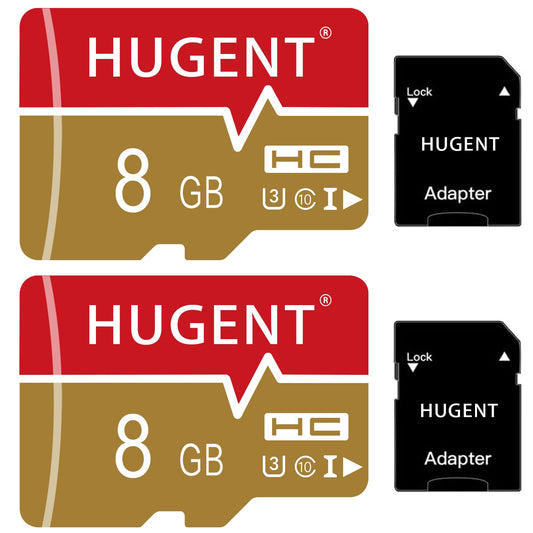 2 Pack SD Card 8GB with Adapter, High Speed Micro SD Card, UHS-I C10 A1 Memory Card for Drone/Tablet/Mobile Phone/Camera/Car Audio/Game Console (8GB)
