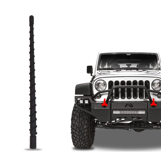 Jamscar Short Antenna for Jeep Wrangler Gladiator Accessories JL JK Rubicon Sahara Unlimited Sport 4xe Willys Mojave 2007-2026, 13" Rubber Truck