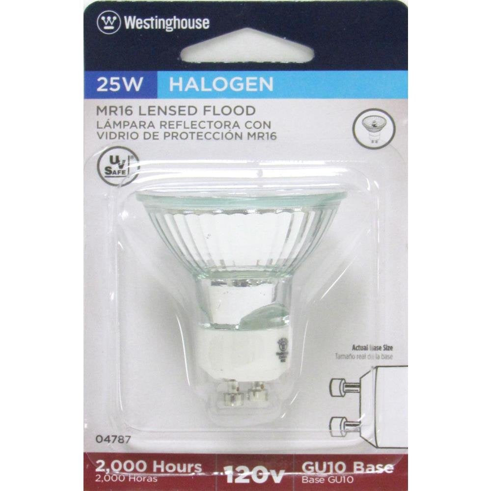 Westinghouse 0478700 25W Mr16 Halogen Flood Clear Lens Light Bulb with Gu10 Base