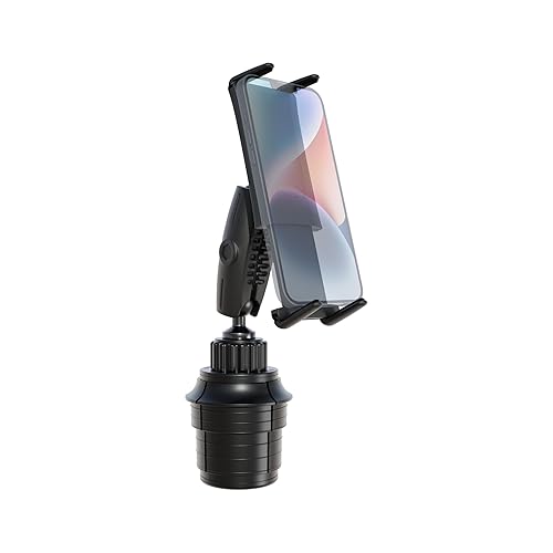 ARKON Mounts Slim-Grip Ultra Car Cup Phone Holder, Adjustable Mount Shaft, Expandable Cup Holder, Compatible with iPhone, Galaxy, Pixel and More
